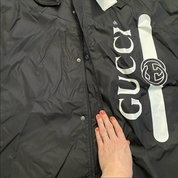 Gucci Black Windbreaker Rain Jacket Poncho One Size - Picture 6 of 16